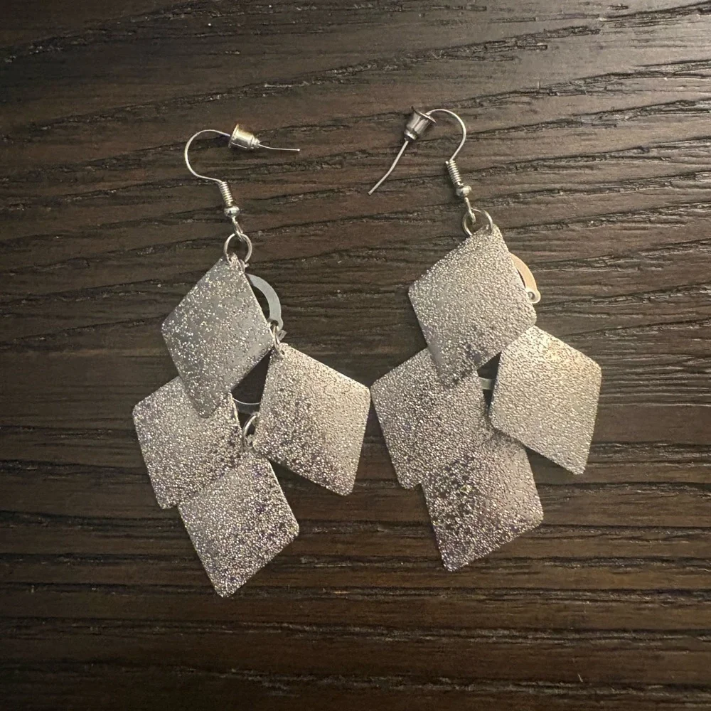 3/$10 Fashion Silver Dangle Earrings